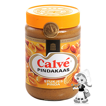 Calvé Pindakaas met stukjes pinda 650g